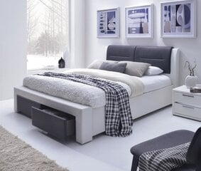 Кровать Halmar Cassandra 160x200 cм, черный/белый цена и информация | Кровати | kaup24.ee