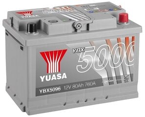 Аккумулятор 80 Ач, 12 В, 760A Yuasa Silver YBX5096 цена и информация | Батареи | kaup24.ee