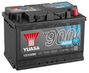 Aku Yuasa AGM YBX9096 70Ah 12V 760A hind ja info | Akud | kaup24.ee