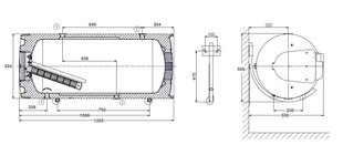 Kombineeritud boiler Dražice OKCV 160 l, horisontaalne hind ja info | DRAZICE Sanitaartehnika, remont, küte | kaup24.ee