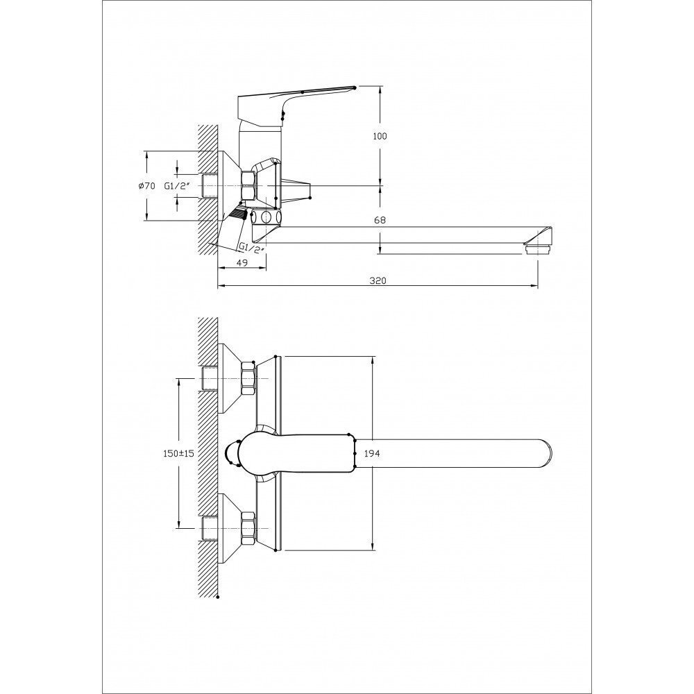 Vannisegisti B153-16S hind ja info | Vannitoa segistid | kaup24.ee