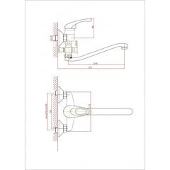 Vannisegisti B356-6S hind ja info | Vannitoa segistid | kaup24.ee