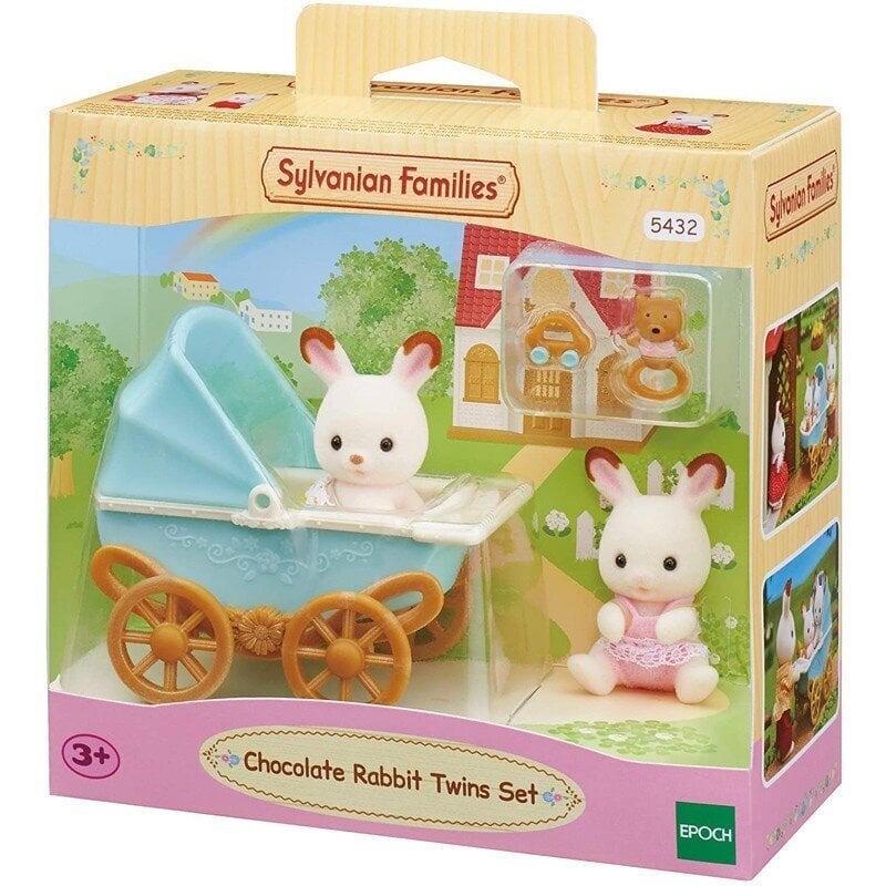 SYLVANIAN FAMILIES Šokolaadijänese kaksikud ja vanker цена и информация | Tüdrukute mänguasjad | kaup24.ee