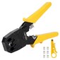 Ethernet Crimper 4/6/8P RJ45/RJ14/RJ12/RJ9 Deli Tools EDL2468 (yellow) hind ja info | Tööriistakastid, tööriistahoidjad | kaup24.ee