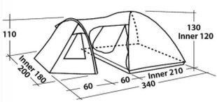 Палатка iHike 300, зеленая цена и информация | Палатки | kaup24.ee