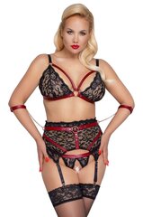Комплекты эротического белья bra suspender set xl цена и информация | Сексуальное женское белье | kaup24.ee