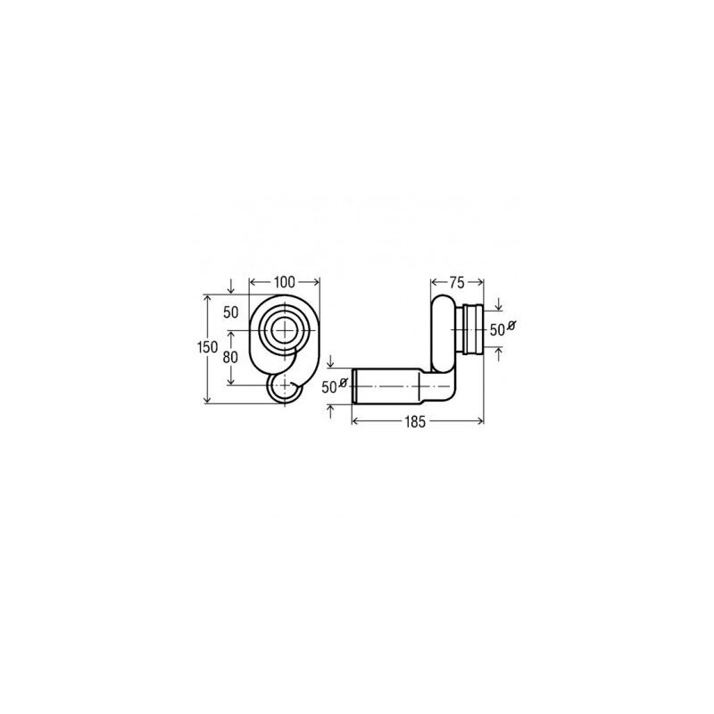 Sifoon pissuaarile Viega 492 465, 50 mm цена и информация | Sifoonid | kaup24.ee