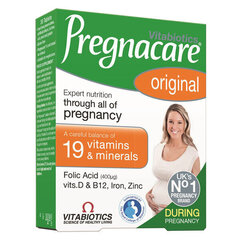 Таблетки PREGNACARE ORIGINAL, 30 шт. цена и информация | Витамины, пищевые добавки, препараты для хорошего самочувствия | kaup24.ee