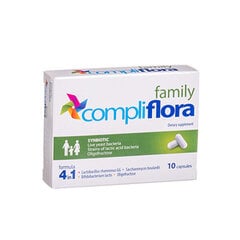 COMPLI FLORA FAMILY +, порошок, 10 пакетиков цена и информация | Витамины, пищевые добавки, препараты для хорошего самочувствия | kaup24.ee