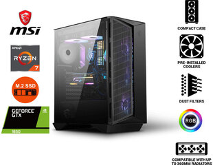 MSI GunGir 110M Ryzen 7 5700G 8GB 512GB SSD M2 1TB HDD GTX 1650 4GB Windows 10 цена и информация | Стационарные компьютеры | kaup24.ee