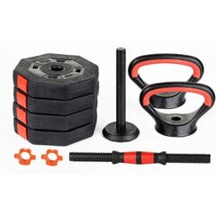 Kaalude ja raskuste komplekt Eb Fit 2 in 1, 10 kg цена и информация | Гантели, гири, штанги | kaup24.ee