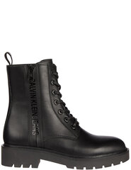 Женские ботинки Calvin Klein Combat Mid Laceup Boot W Zip, черные цена и информация | Женские сапоги | kaup24.ee