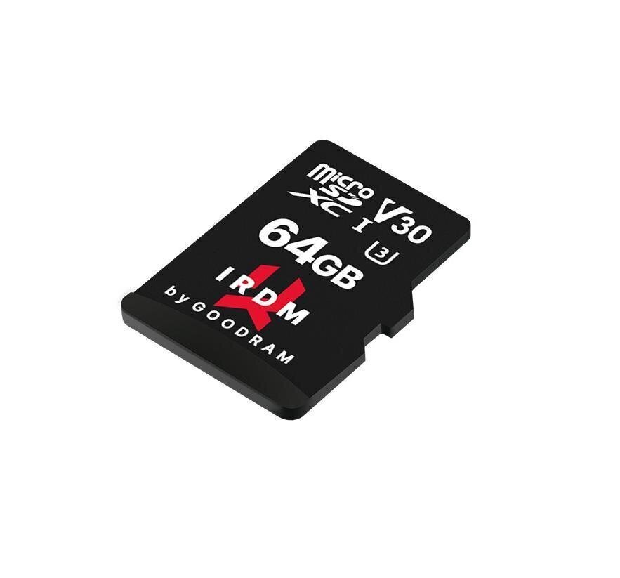 GoodRam microSDXC 64GB (+ SD adapter) цена и информация | Fotoaparaatide mälukaardid | kaup24.ee