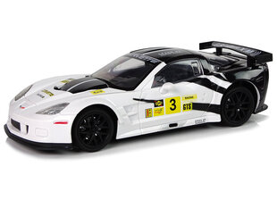 Kaugjuhitav sportauto Corvette C6 R, valge hind ja info | Poiste mänguasjad | kaup24.ee