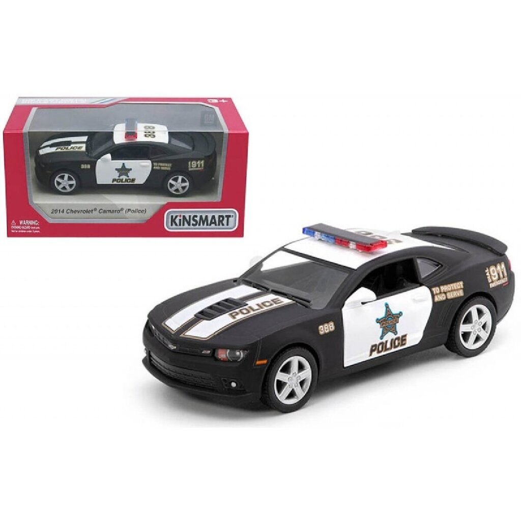 Chevrolet Camaro metallist politseimudel 1:38, 2032.a hind ja info | Poiste mänguasjad | kaup24.ee