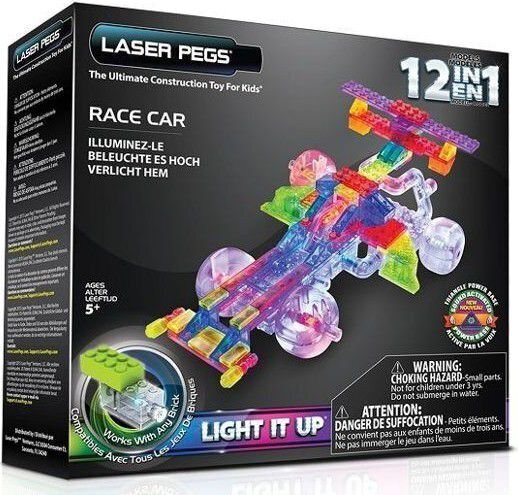 Laser Pegs 12 in 1 Race Car (G870B) hind ja info | Klotsid ja konstruktorid | kaup24.ee