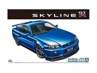 Сборная пластиковая модель Aoshima - Nissan BNR34 Skyline GT-R V-Spec II '02, 1/24, 05858 цена и информация | Конструкторы и кубики | kaup24.ee