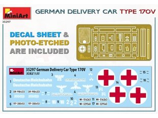 Miniart - German Delivery Car Type 170V, 1/35, 35297 цена и информация | Конструкторы и кубики | kaup24.ee