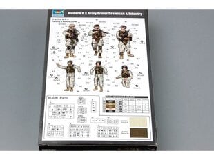 Конструктор Trumpeter - Modern U.S. Army Armor Crewman & Infantry, 1/35, 00424 цена и информация | Конструкторы и кубики | kaup24.ee