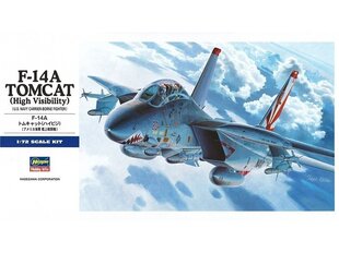 Конструктор Hasegawa - F-14A Tomcat (High Visibility), 1/72, 00533 цена и информация | Конструкторы и кубики | kaup24.ee