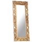 vidaXL, käsitsi nikerdatud peegel, pruun, 110 x 50 cm, mangopuit hind ja info | Peeglid | kaup24.ee