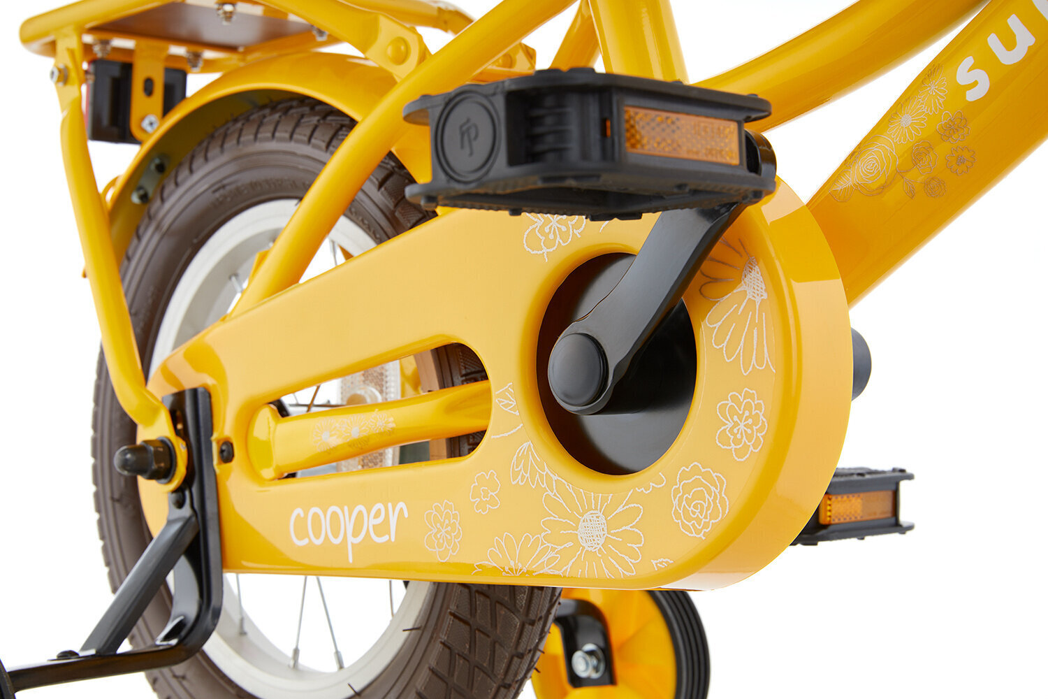 Laste jalgratas Supersuper Cooper BB 12'', 21,5 cm, kollane цена и информация | Jalgrattad | kaup24.ee