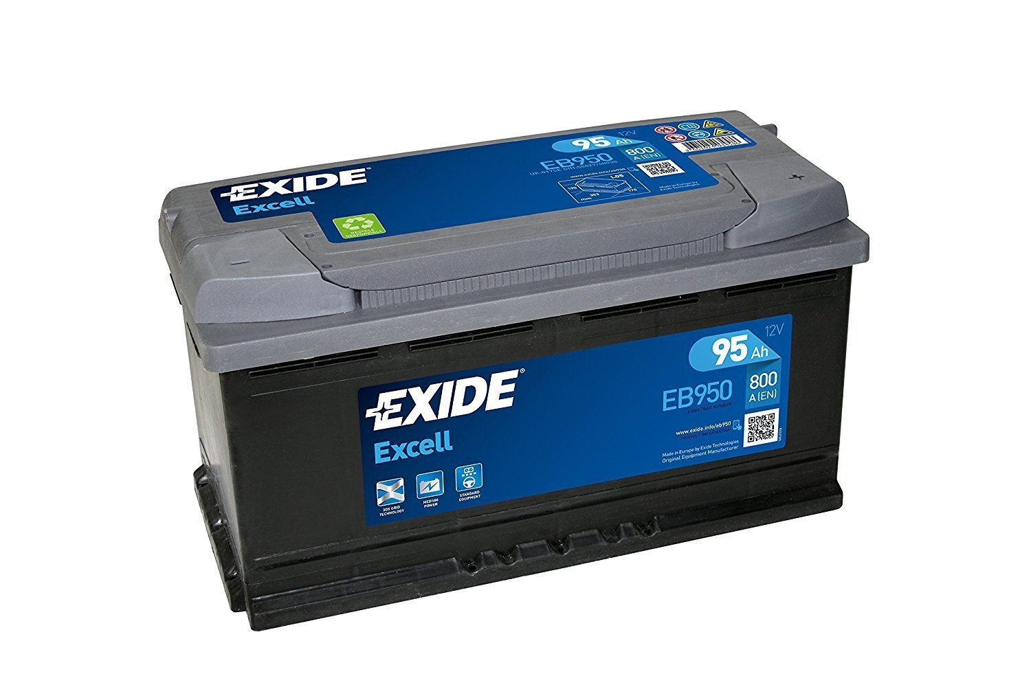 Aku Exide EB950 95Ah 800A цена и информация | Akud | kaup24.ee