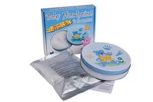 Lapse käe- ja jalajälgede tegemise komplekt Baby HandPrint, sinine hind ja info | Imikute käe- ja jalajäljendid | kaup24.ee
