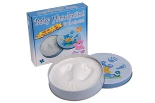Lapse käe- ja jalajälgede tegemise komplekt Baby HandPrint, sinine hind ja info | Imikute käe- ja jalajäljendid | kaup24.ee