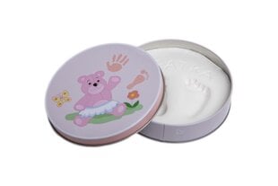 Lapse käe- ja jalajälgede tegemise komplekt Baby HandPrint, roosa цена и информация | Отпечатки для младенцев | kaup24.ee