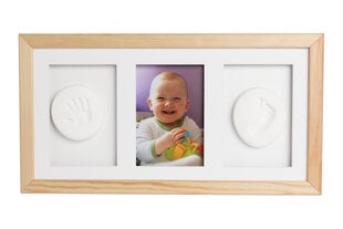 Lapse käe- ja jalajälje tegemise komplekt Baby HandPrint, valge цена и информация | Отпечатки для младенцев | kaup24.ee
