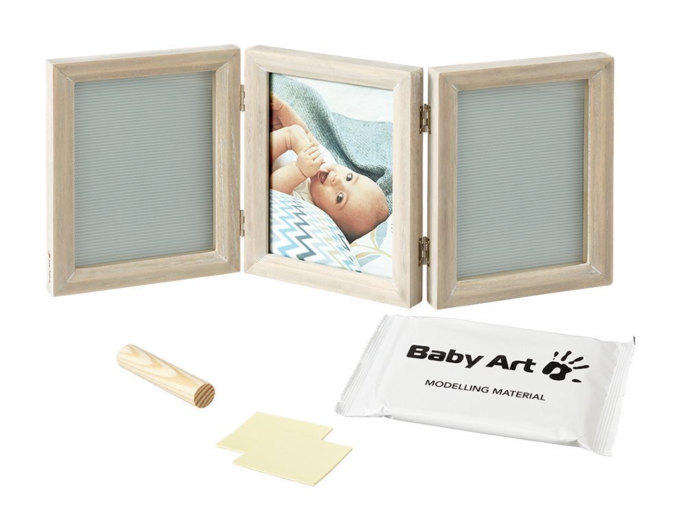 Baby Art Double Print Frame My baby Touch komplekts mazuļa pēdiņu/rociņu nospieduma izveidošanai, stormy hind ja info | Imikute käe- ja jalajäljendid | kaup24.ee