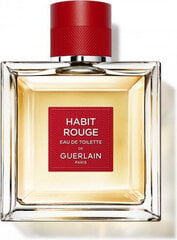 <p>Habit Rouge Eau De Toilette от Guerlain — восточно-древесный аромат для мужчин с богатой композицией. Идеальная смесь апельсина, базилика, бергамота, бразильского палисандра, лимона, лайма и мандарина, затем гвоздики, сандала, пачули, корицы, жасмина, кедра и розы. Он закрыт кожей, амброй, дубовым мхом, ванилью, бензойной смолой и лабданумом.</p>
 цена и информация | Мужские духи | kaup24.ee