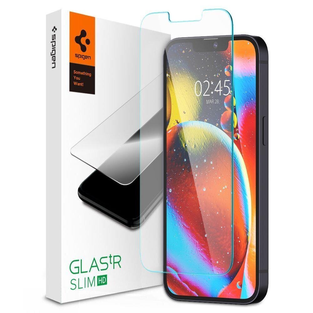 Ekraanikaitse Spigen Glass TR Slim tempered glass, telefonile iPhone 13 mini цена и информация | Ekraani kaitsekiled | kaup24.ee