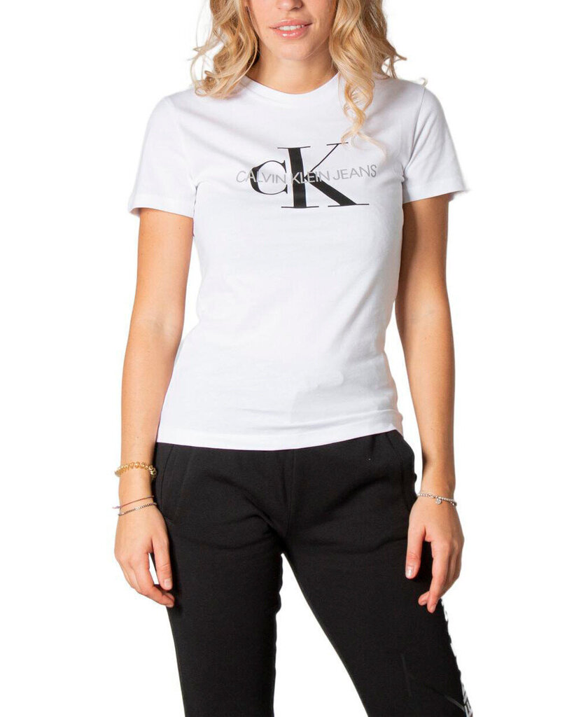 Naiste T-särk Calvin Klein Jeans, valge цена и информация | Naiste T-särgid | kaup24.ee