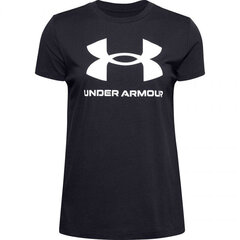 Футболка женская Under Armor Live Sportstyle Graphic Ssc UAR W 1356 305 001, черная цена и информация | Женские футболки | kaup24.ee