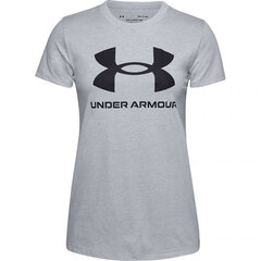 Футболка женская Under Armor Live Sportstyle Graphic Ssc W 1356 305 011, серая цена и информация | Женские футболки | kaup24.ee