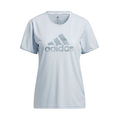 Футболка для женщин Adidas Badge Of Sport Necessi W GQ9413, синяя цена и информация | Женские футболки | kaup24.ee