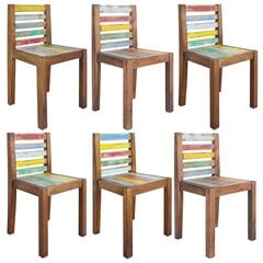 vidaXL söögitoolid 6 tk, taastatud puidust hind ja info | Söögilaua toolid, köögitoolid | kaup24.ee