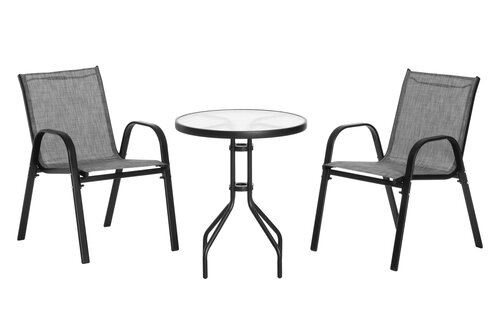 Комплект уличной мебели из 3 ед.4 Living Livorno, серый/черный цена и информация | Комплекты уличной мебели | kaup24.ee