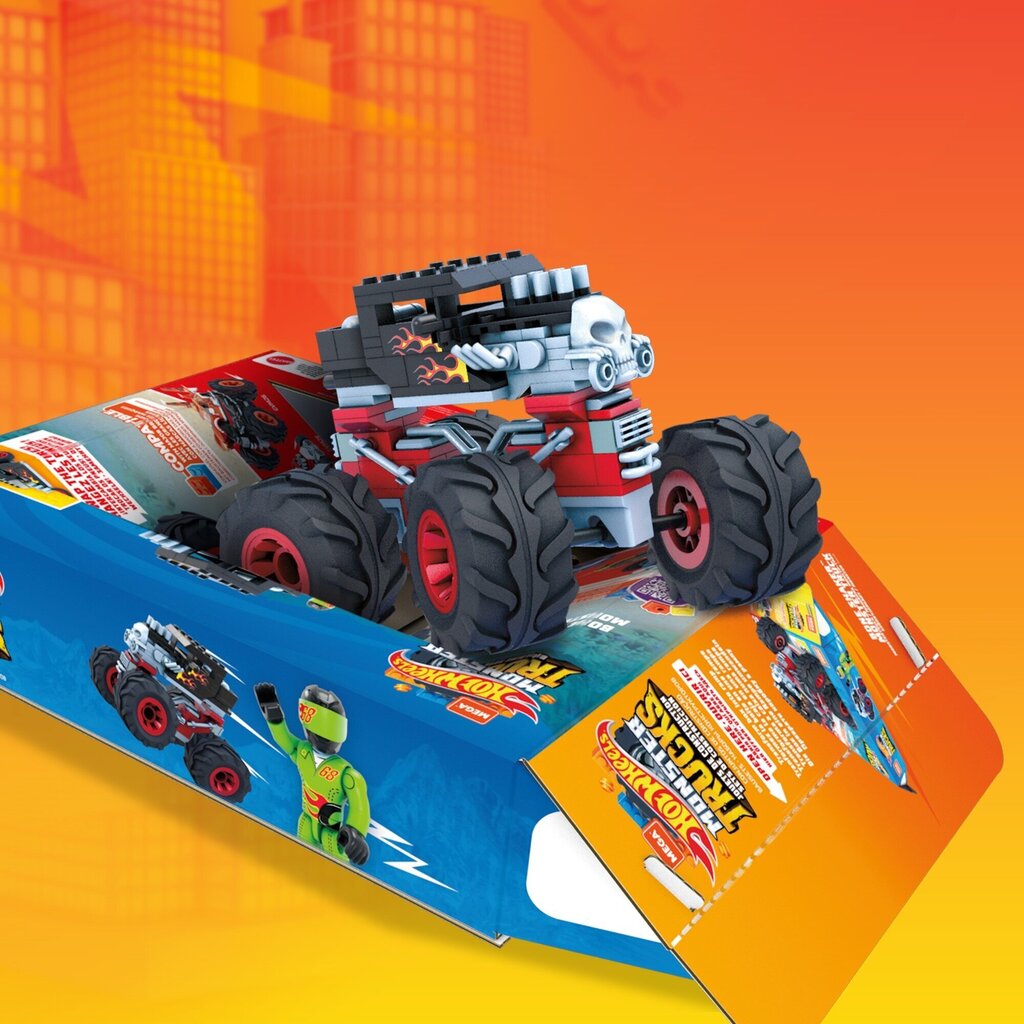 MEGA® Hot Wheels® Monster Truck kondiväristaja ehituskomplekt GVM27 цена и информация | Poiste mänguasjad | kaup24.ee
