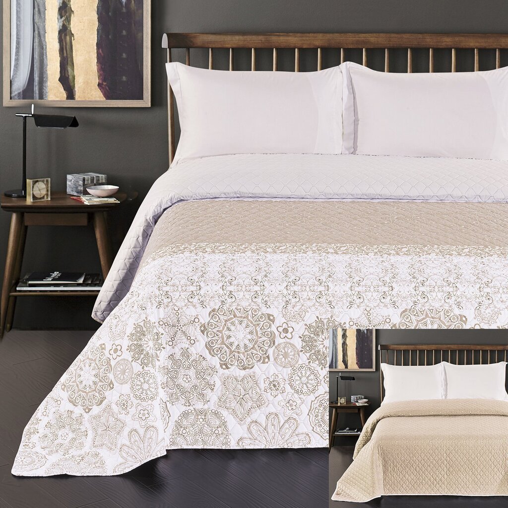 Kahepoolne voodikate Alhambra White Beige, 240x260 cm цена и информация | Voodikatted, pleedid | kaup24.ee
