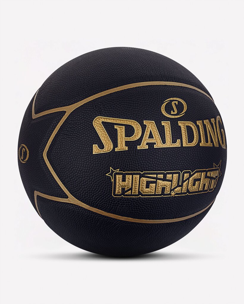 Korvpall Spalding Highlight, suurus 7, must/kuldne цена и информация | Korvpallid | kaup24.ee