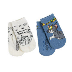 Носки Cool Club для мальчиков Tom & Jerry, 2 шт., LHB2400426-00, белый/синий цена и информация | Колготки, носочки для новорожденных | kaup24.ee