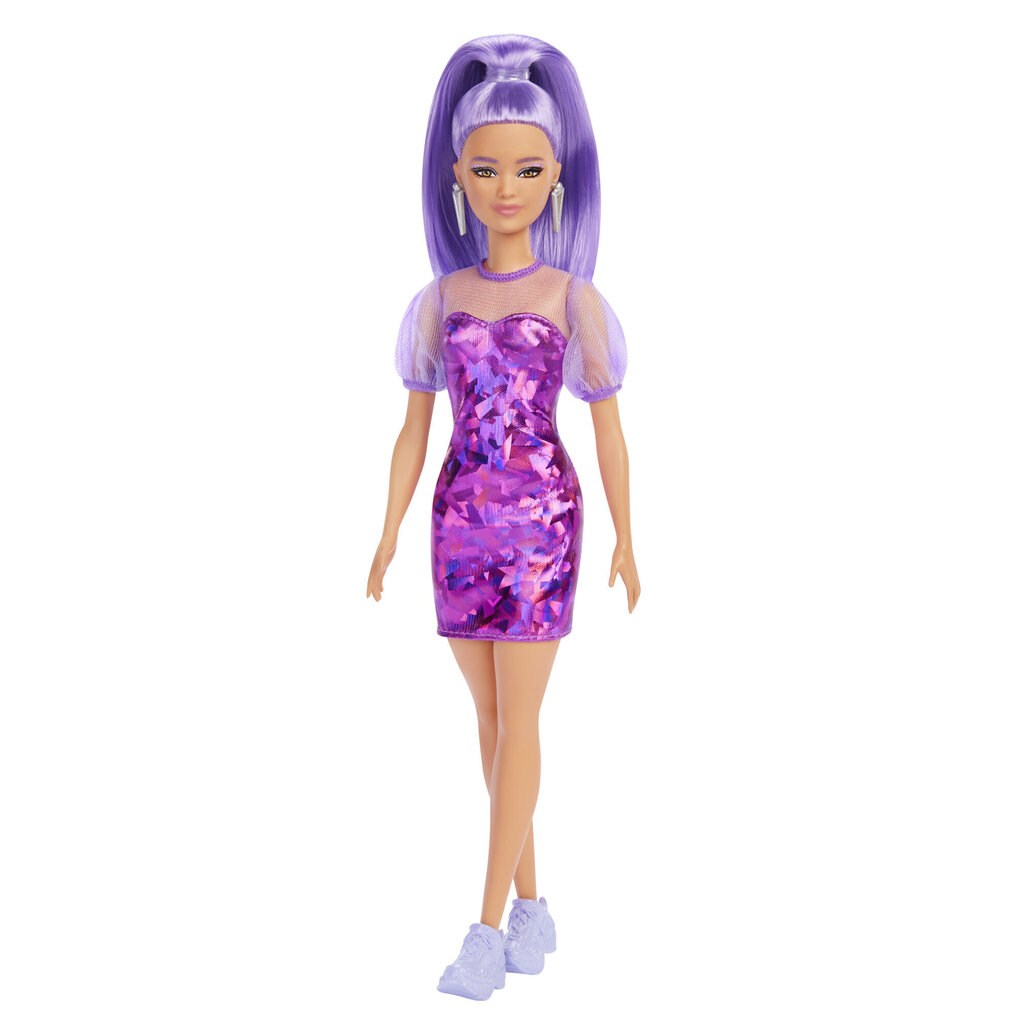 Barbie® Fashionistas® nukk lilla kleidiga HBV12 hind ja info | Tüdrukute mänguasjad | kaup24.ee