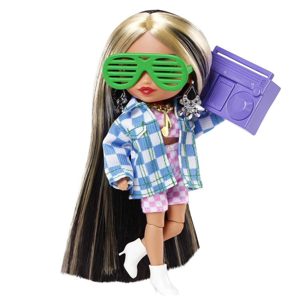 Barbie® Extra Mini nukk ruudulise jakiga HGP64 hind ja info | Tüdrukute mänguasjad | kaup24.ee
