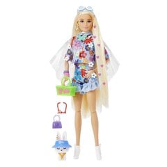 Barbie® Extra nukk lillelises kostüümis HDJ45 цена и информация | Игрушки для девочек | kaup24.ee