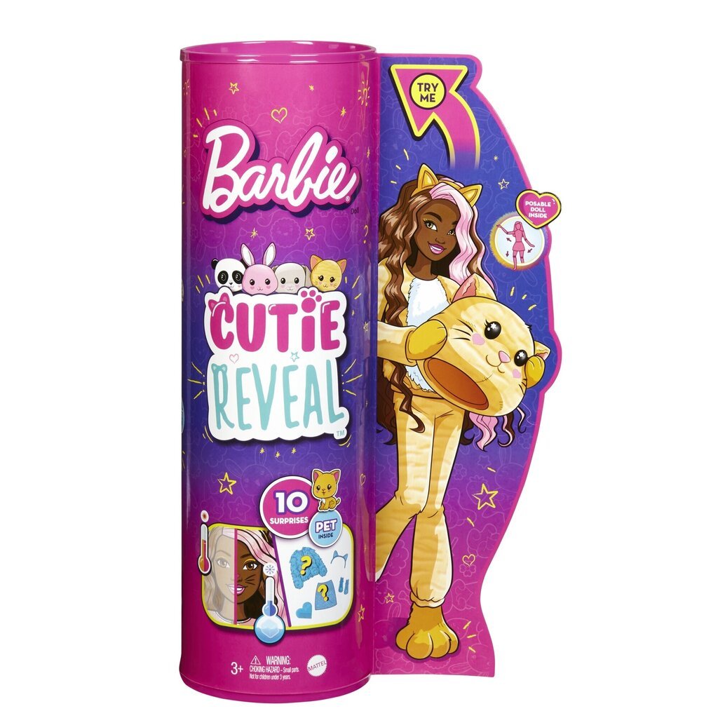 Barbie® Cutie Reveal® nukk - Kiisu HHG20 цена и информация | Tüdrukute mänguasjad | kaup24.ee