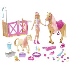 Barbie® hobuste hoolduskomplekt GXV77 hind ja info | Tüdrukute mänguasjad | kaup24.ee