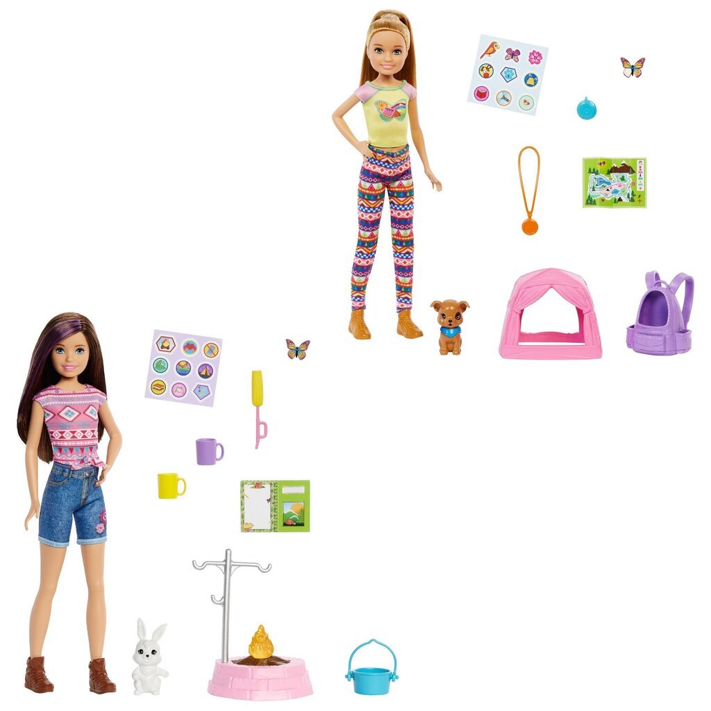 Игровой комплект Barbie® Camping Sisters + Pet HDF69 цена | kaup24.ee